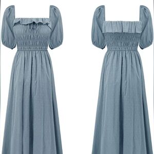 Elegant Blue Maxi Dress